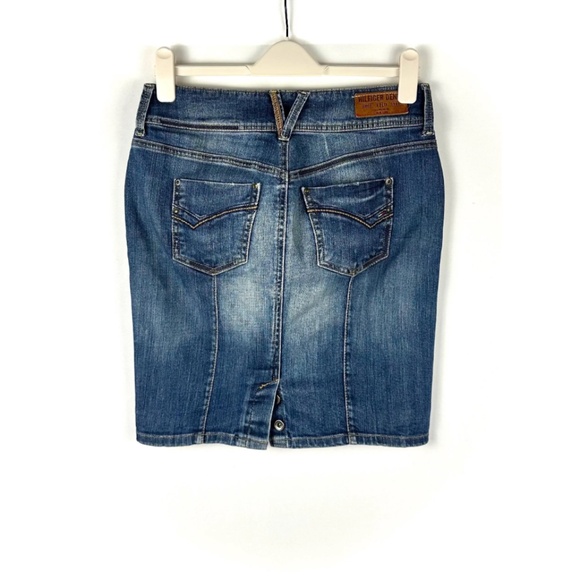 Vintage 1990’s 2000’s ‘Tommy Hilfiger Denim’ Mini Denim Pencil Skirt • Small - Picture 6 of 10